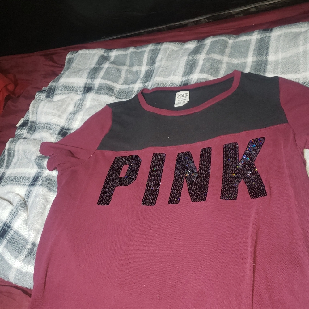 Pink short sleeve shirt